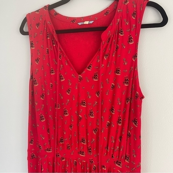 Anthropologie Leifnotes Skipper Anchor Novelty Print Ships Dress - Picture 4 of 12